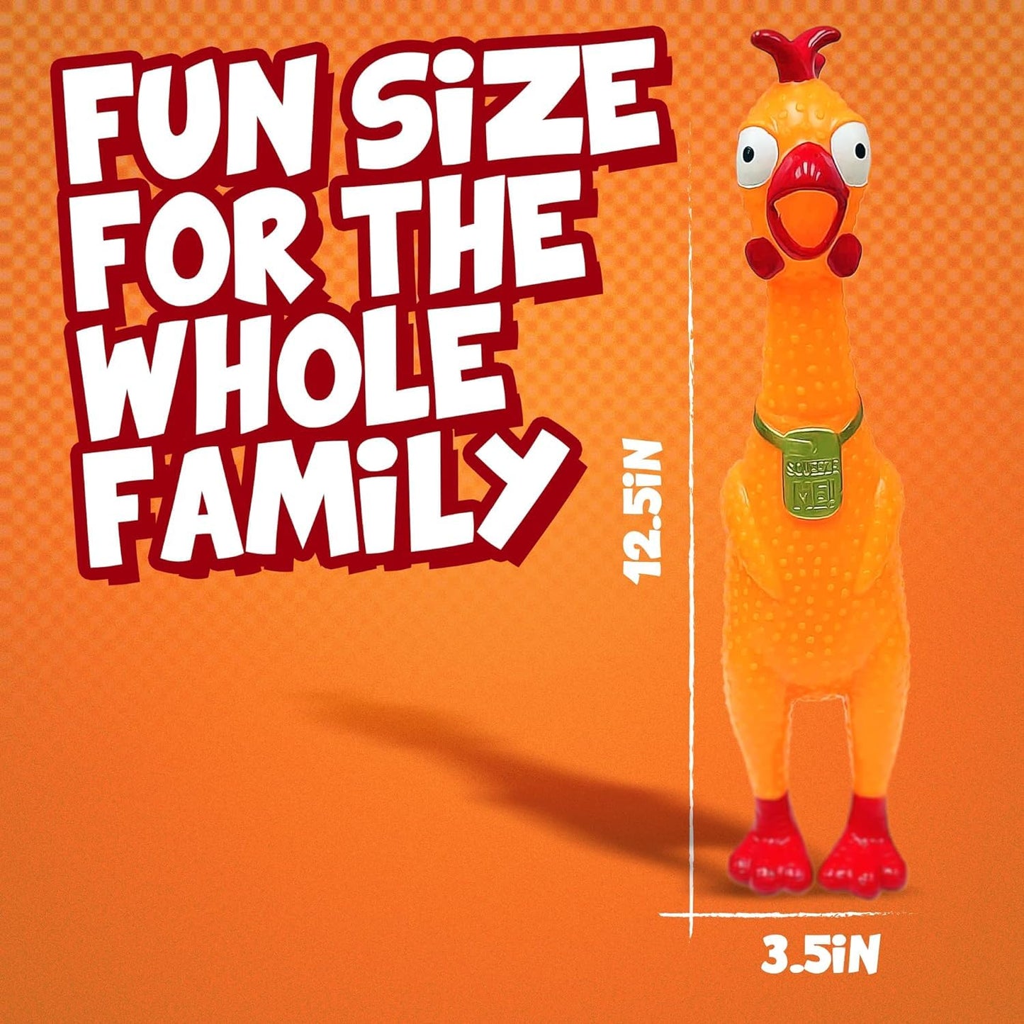 Animolds Tie-Dye Squeeze Me Rubber Chicken Toy | Screaming Rubber Chickens For Kids | Novelty Squeaky Toy Chicken (2 Pack Glow In The Dark)