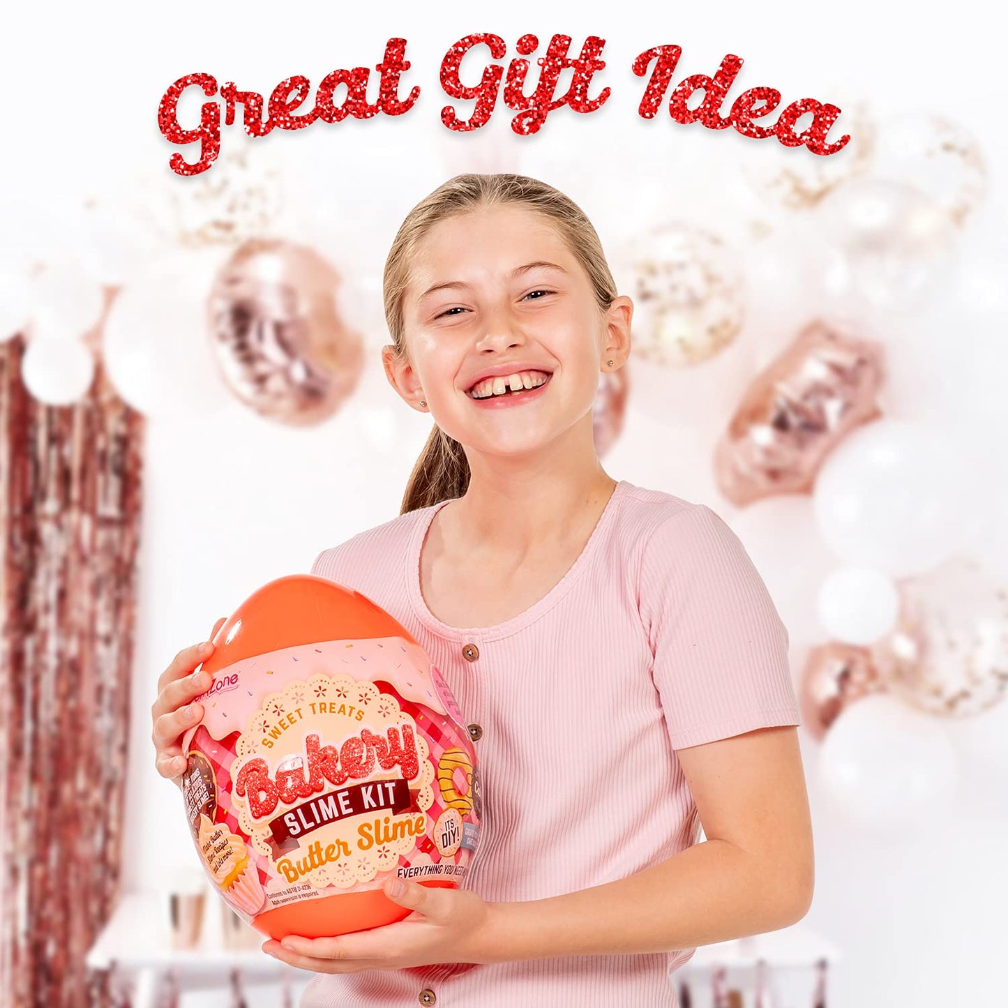 GirlZone Butter Slime Bakery Kit - 16 Piece Set, Cake Scented, Red Plastic Slime Making Kit, Fun Gift Idea, Model B09K1FTHPN