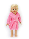 American Fashion World Pink Robe for 18-Inch Dolls | enhanced Quality & Trendy Design | Dolls Clothes | Outfit Fashions for Dolls for Popular Brands