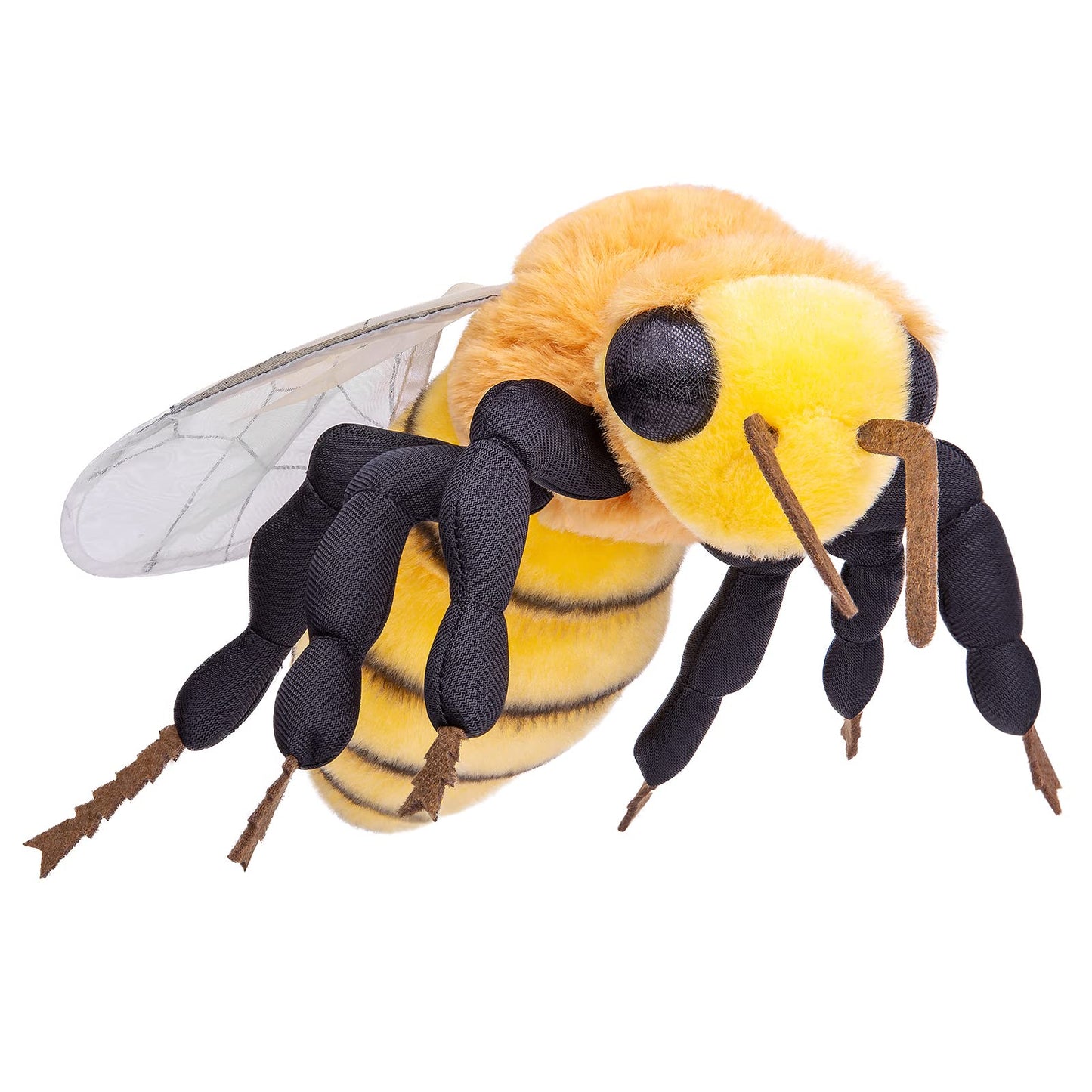 Zhongxin Made Large Bee Plush Toy - Lifelike Bee Stuffed Animals 16In, Realistic Bee Big Wings Toys, Simulation Bee Plushie Model Toy, Unique Plush Gift Collection For Kids