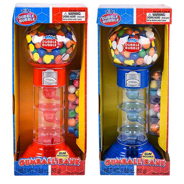 The Dreidel Company Spiral Fun Gumball Bank 10.5'' Inches Tall, Assorted (Single)