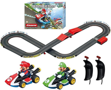 Carrera GO!!! Mario Kart 1:43 Scale Slot Car Racing Track Set, Multicolor, Includes Mario & Luigi, Model 20063503, Battery Operated
