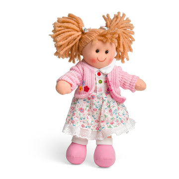 Bigjigs Toys Poppy Rag Doll (Small) - 28Cm Small Rag Doll For 1 Year Old, Ideal First Doll For Babies & Toddlers, Super Soft Dolls, Bigjigs Rag Dolls