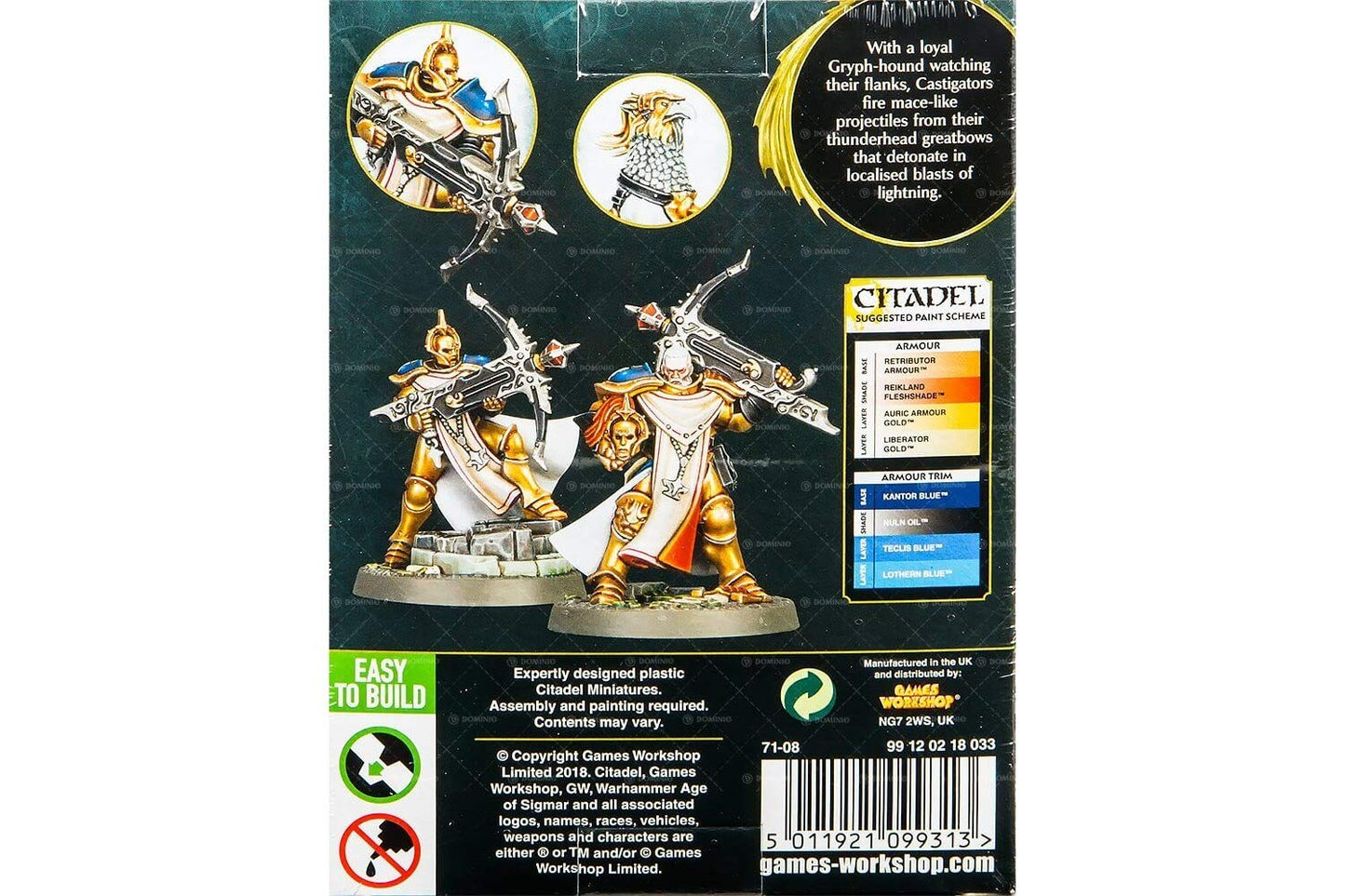 Warhammer Aos - Easy To Build : Stormcast Etermals Castigators With Gryph-Hound