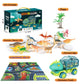 Hongid Dinosaur Truck Toy With 15 Dino Figures & Activity Play Mat, Dinosaur Eggs, Perfect For Kids 3-5 , Stocking Stuffer