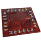 GSE Games & Sports Expert 4-Player Mancala Board Game with Multi-Color Glass Stones  Folding Wooden 4-Way Mancala Family Travel Strategy Games Set for Kids & mature-themeds (Mahogany)