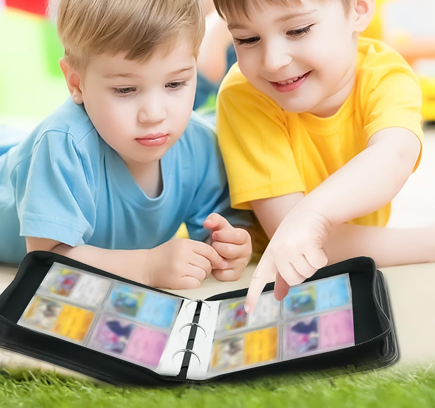 2pcs Card Binder 4 Pocket  enhanced Zip Trading Card Binder  Collectible Trading Card Album  Graded Card Binder  For M Tg T Cg Sports Cards(400 Pocket)