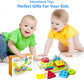 BettRoom Toddler Toys for 1 2 3 4 5 6 Year Old Boys Girls Birthday Gifts Wooden Blocks Educational Stacking Learning Montessori Toys for Kids Puzzles Shape Sorter Toy