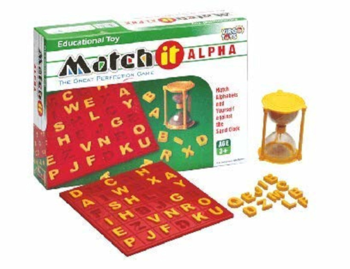 YUIOP  Match It Alpha Learning Game for Kids  Matching Alphabets Against Sand Clock  The Great Perfection  Child Friendly (M