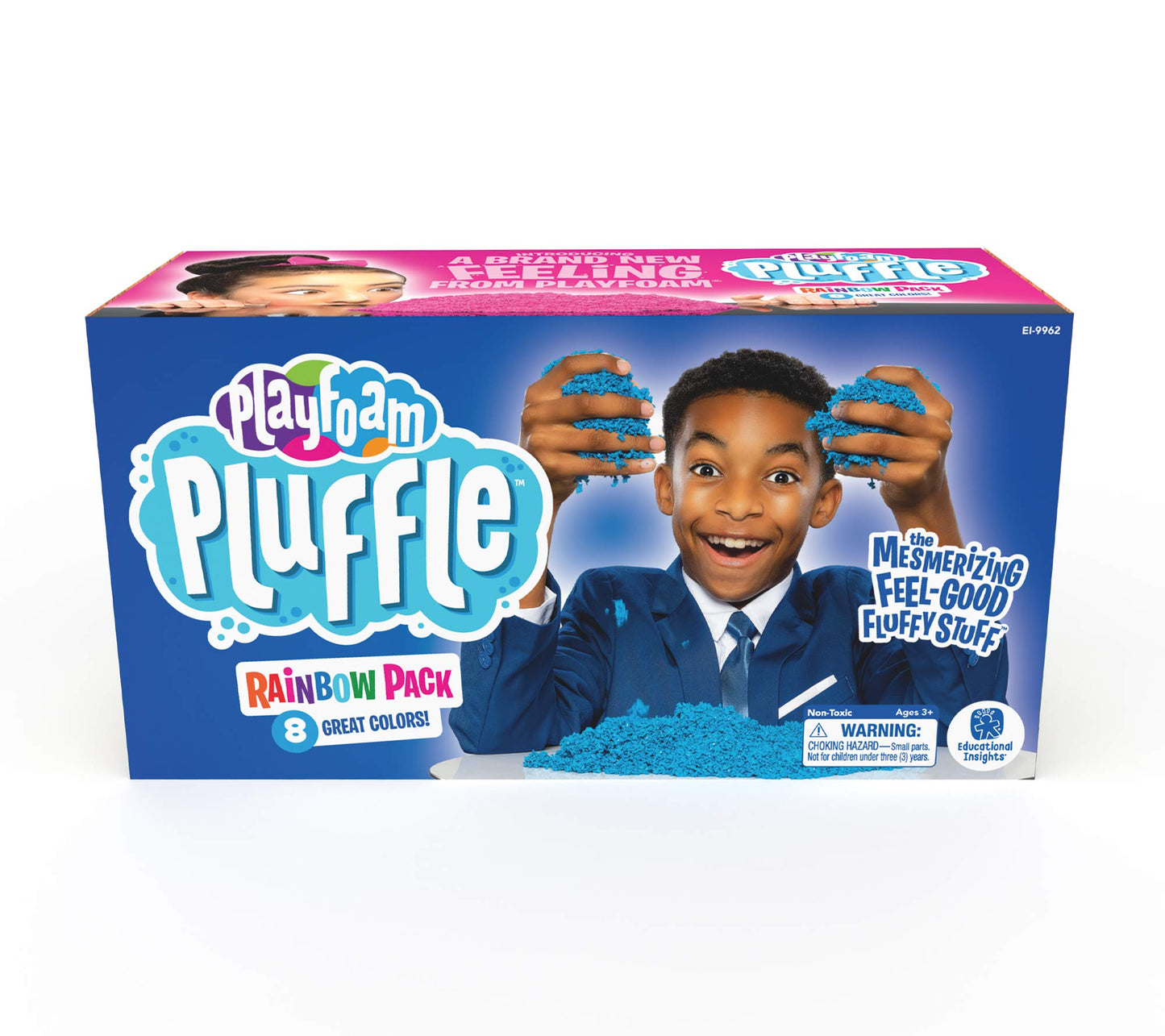 Educational Insights Playfoam Pluffle For Sensory Bins With 8 Colors, Set Of 8, Ages 3+