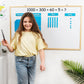 Simply Magic Jumbo Blue Magnetic Base Ten Blocks - 131+4 PCS Math Manipulatives, Foam, Medium Size, Model 20112022