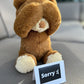 Cutest Im Sorry Gift for Her & Him - The Im Sorry Teddies - Embarrassed Adorable Super Soft Stuffed Animal Plush Toy - Unique