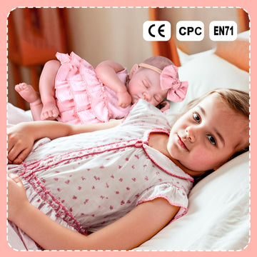 Aori Lifelike Reborn Doll - Realistic 20 Inch Sleeping Newborn Baby Girl With Poseable Limbs And Feeding Set