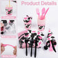 Durony 350 Pieces Pink Cow Print Party Tableware Pink Cow Party Supplies Cowgirl Party Decorations Cow Party Plates Cups Farm Th