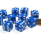 Koplow Games Set of 10 Six Sided D6 12mm Square Dice Blue