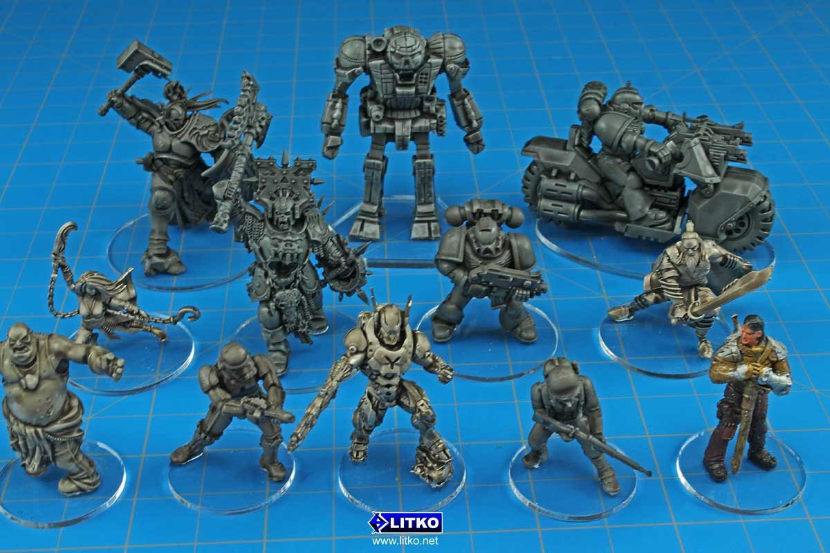 Litko Clear Round Miniature Bases | 1.5Mm Thick | Circular Figure Stands For Wargaming Boardgaming And Collectible Figures (25 C
