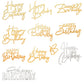 10 Pack Gold Acrylic Happy Birthday Cake Topper For A Party