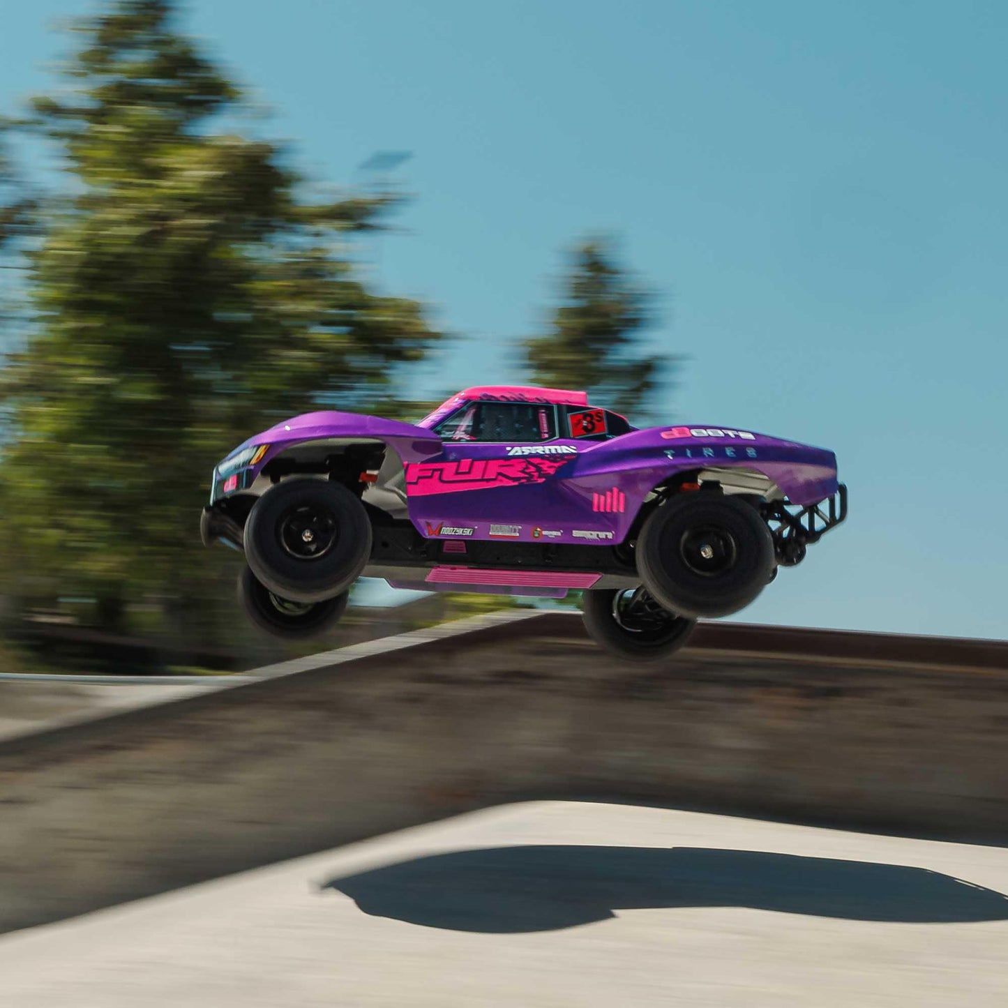 ARRMA RC Truck 1/10 Fury 2wd 223S BLX Brushless Short Course Truck RTR (Battery and Charger Not Included) with DSC, Purple, ARA3
