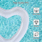 Blublu Park 2 Pcs Inflatable Heart Pool Float, 47.3 X 39.4 Inch Sweet Love Swim Rings Float Loungers Tube For Summer Water Fun B