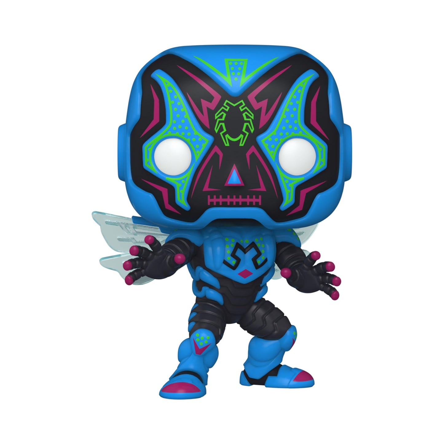 Funko Pop Heroes #410 - Dc Super Heroes - Blue Beetle (Day Of The Dead - Glows In The Dark Chase) (Gamestop Exclusive)