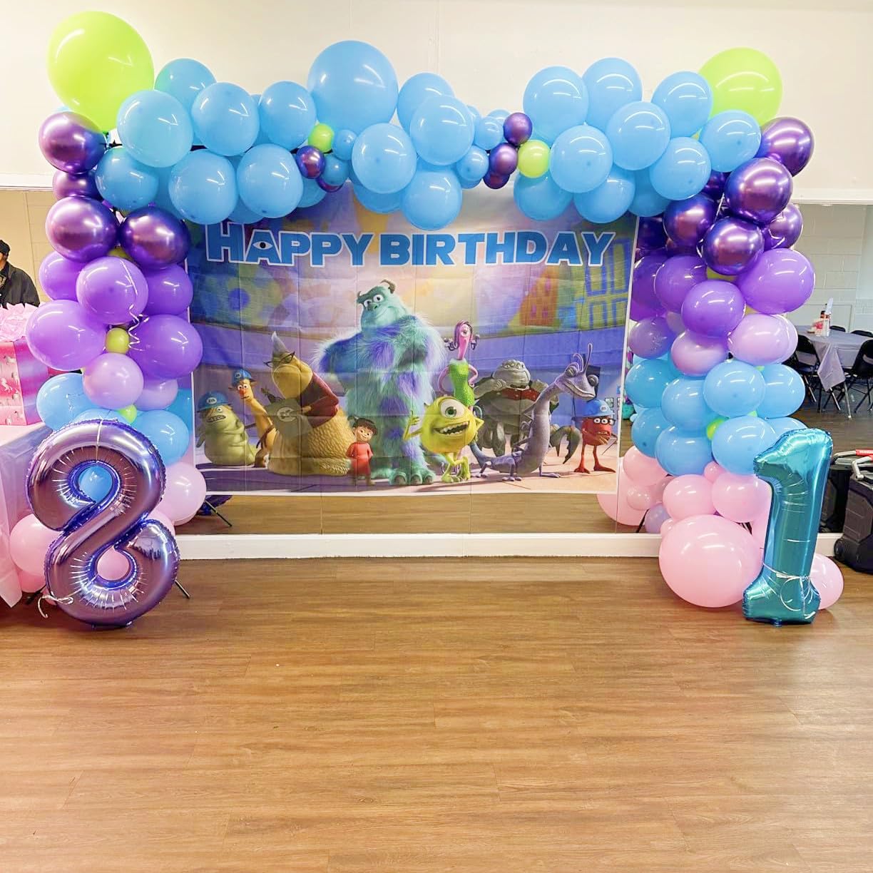 4 Balloon Number 40 Inch Large Mylar Foil Helium Purple Balloons For 4Th Birthday Party, Number 4 14 40 44 Party Decorations, Sq