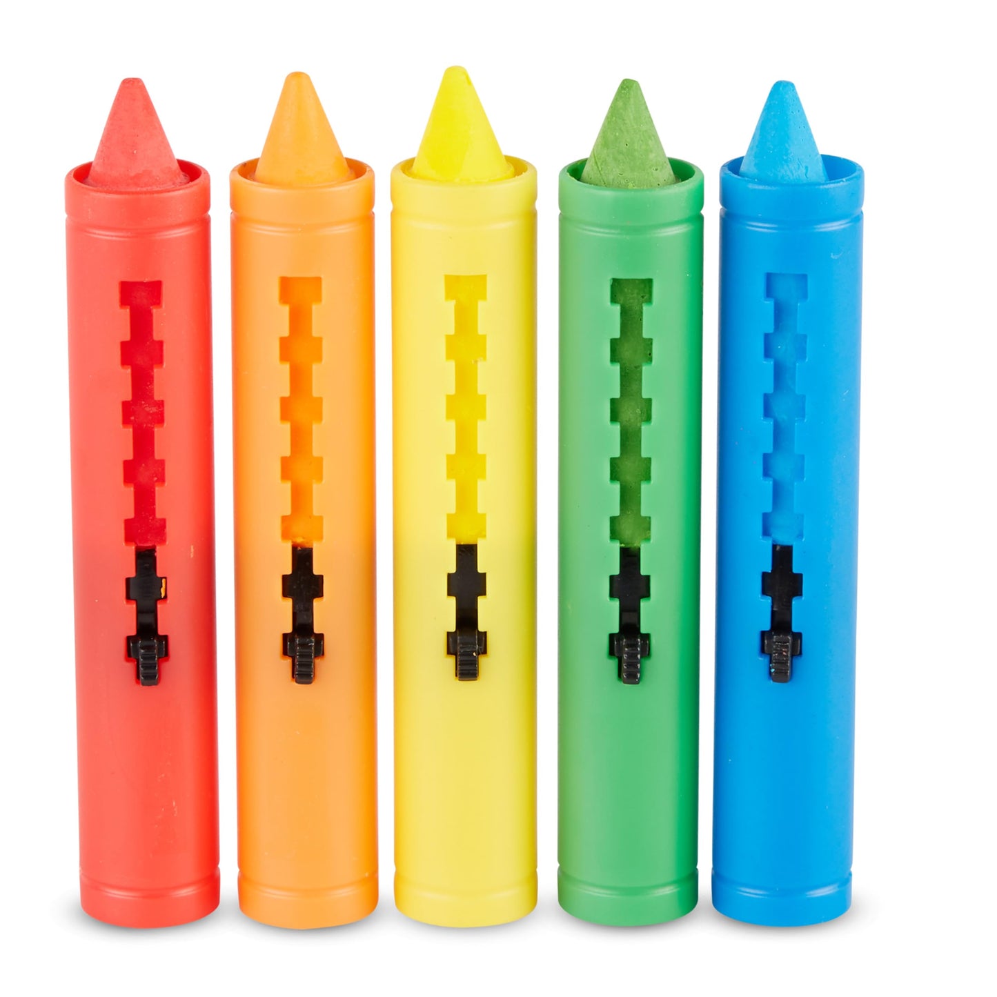 Melissa & Doug Learning Mat Crayons - 5 Count, Multicolor, Wax Crayon 85%, Model 4279