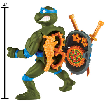 Teenage Mutant Ninja Turtles 4" Classic Storage Shell Leonardo Figure - Multi Color, Plastic, Model 81031CO