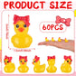 Weysat Mini Cheer Ducks 60 Pcs Resin Figurines - 5.91" Red & Yellow Cheerleader Gifts, Tabletop Decorations, Model CHI-Weysat-4058