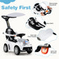 Costzon Push Car For Toddlers, 3 In 1 Stroller Sliding Walking Car With Handle, Canopy, Seat Belt, Horn, Music & Lights, Under-S