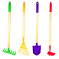 Justforkids Kids Garden Tool Set Toy, Rake, Spade, Hoe And Leaf Rake, Reduced Size , Made Of Sturdy Steel Heads And Real Wood Handle, 4-Piece, Multicolored, 5Yr+