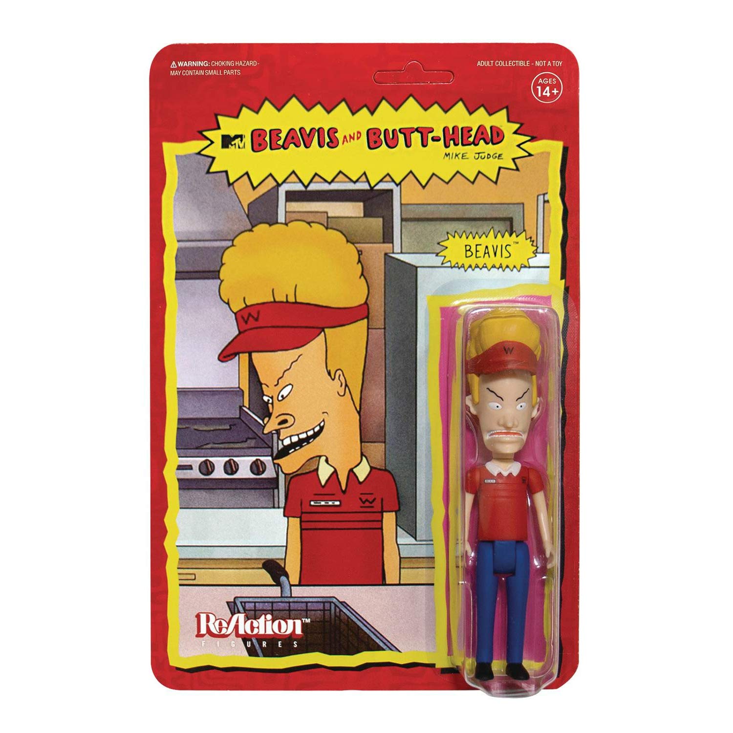 Super7 Beavis & Butthead: Burger World Beavis Reaction Figure Multicolor