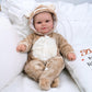 Babeside Reborn Baby Doll Clothes Set For 17-22 Inch Dolls Accessories, Cute Bear Baby Doll Clothes Onesie With Doll Hat For Rea