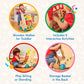 Battat Wooden Activity Walker - 9 Educational Activities - Learning & Walking Toy For Toddlers - Stand, Push, Walk - 1 Year + - Farm Theme