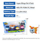 Super Wings Super Pets 4-Pack Action Figures - Jerome, Golden Boy, Shine, Ellie, Light Effect, Plastic, Mix Color, Model EU770491