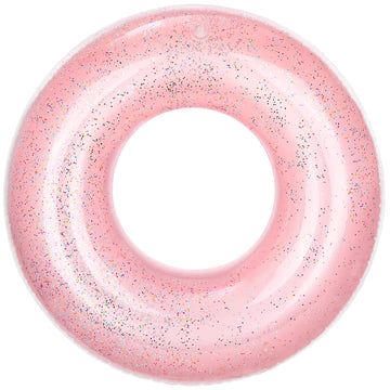 Moko Swim Rings With Glitter, 70Cm Diameter Inflatable Pool Float Swimming Pool Float Tube Round Shaped Swimming Tube Water Fun