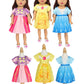 Benylion Girls Doll Clothes 14-16 Inch Doll Princess Costume Dress For 14-16 Inch Doll Include 3Pcs Different Princess Dress Fit