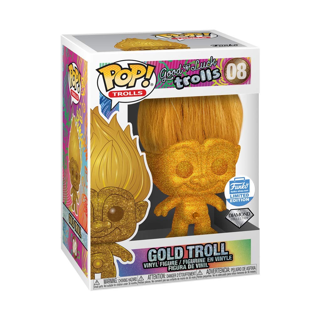 Funko Pop! Trolls - Diamond Collection Gold Troll Limited Edition Version Vinyl Figurine #8