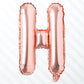 Flyloons Rose Gold H Alphabets Letter Foil Balloons Perfect For Birthday Decoration Items, Anniversary, Bachelorette, Wedding, F