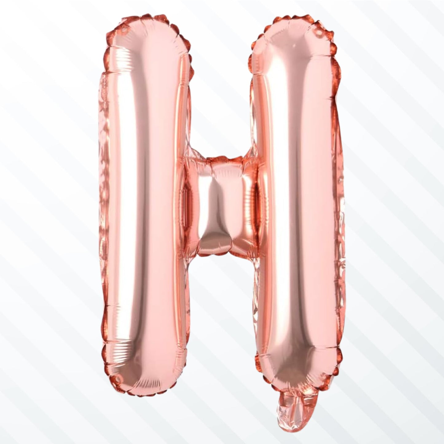 Flyloons Rose Gold H Alphabets Letter Foil Balloons Perfect For Birthday Decoration Items, Anniversary, Bachelorette, Wedding, F