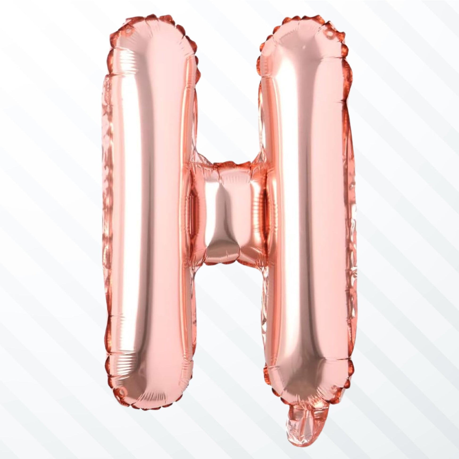 Flyloons Rose Gold H Alphabets Letter Foil Balloons Perfect For Birthday Decoration Items, Anniversary, Bachelorette, Wedding, F