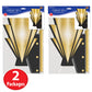 Beistle 20s Wall Scones 4 Piece Awards Night Decorations, 15, Black/Gold