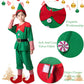 Muimray Christmas Elf Costume For Toddler Baby Boys Girls Santa Costume 5Pcs Set Cosplay Outfit Xmas Clothes Favors Gift (Boy, 1