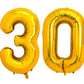 Pigetale 40 Inch Large 30 Balloon Numbers Gold Big Giant Jumbo Number 30 Foil Mylar Balloons For Women Men 30Th Birthday Party S