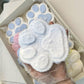 Wownova Cat Paw Squeeze 5 Inch Super-Sized, Bouncy Big Squeeze Cat Paw, Stretch Cute Cat Squeeze For Fidget, Springy Squeeze Cat Paw Toys For Girls Women Friends Kids Family (Blue-White)