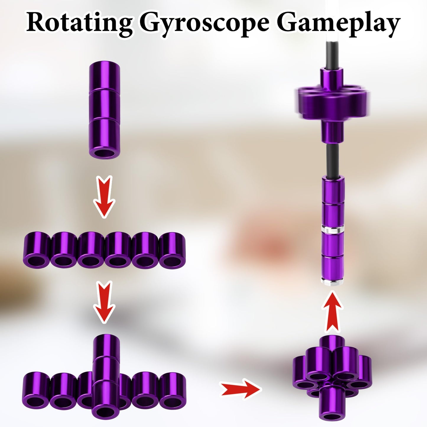 SUKIPIN Fidget Pen, Magnetic Fidget Pens for Adults, Purple Magnet Pen for Stocking Stuffers, Easter Basket Stuffers (Purple)