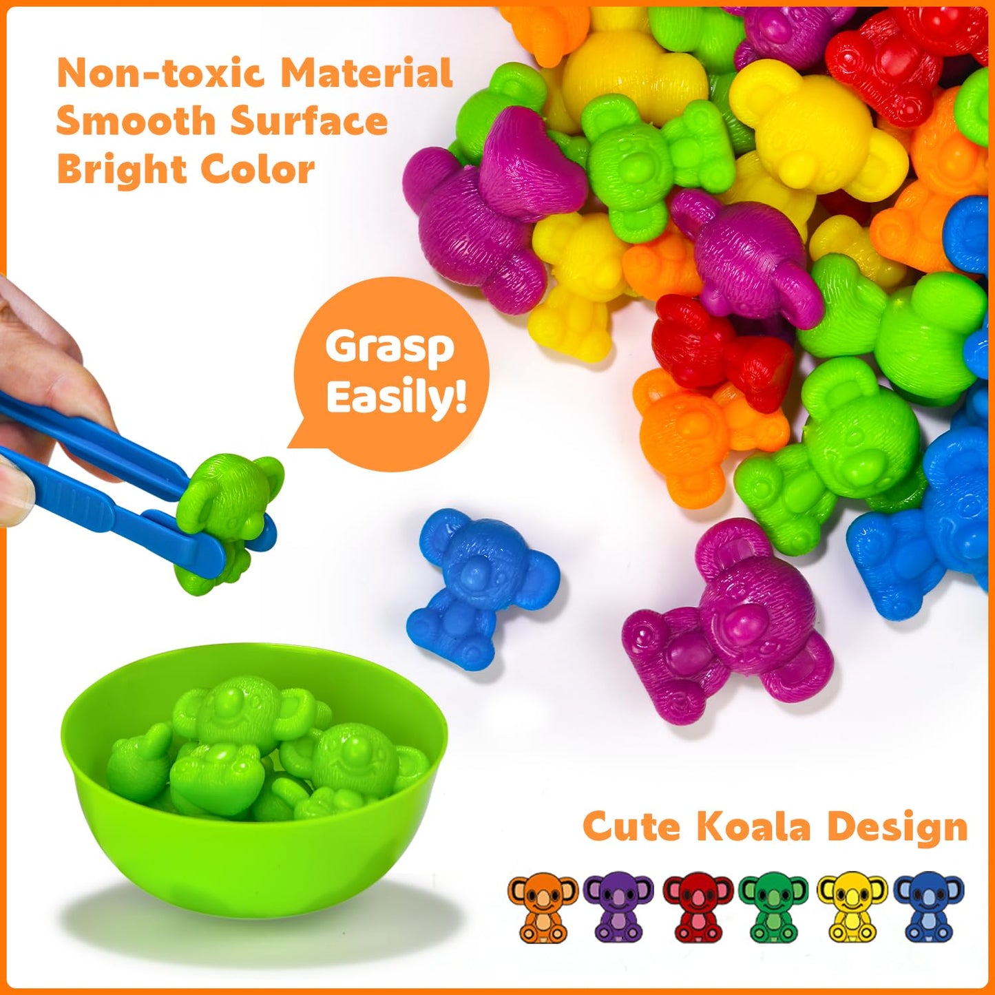 Pairez Toys Counting Toys For Kids, Animal Koala Counters W/Activity Cards For Playing Snakes And Ladders, Ludo Board Games, Mat