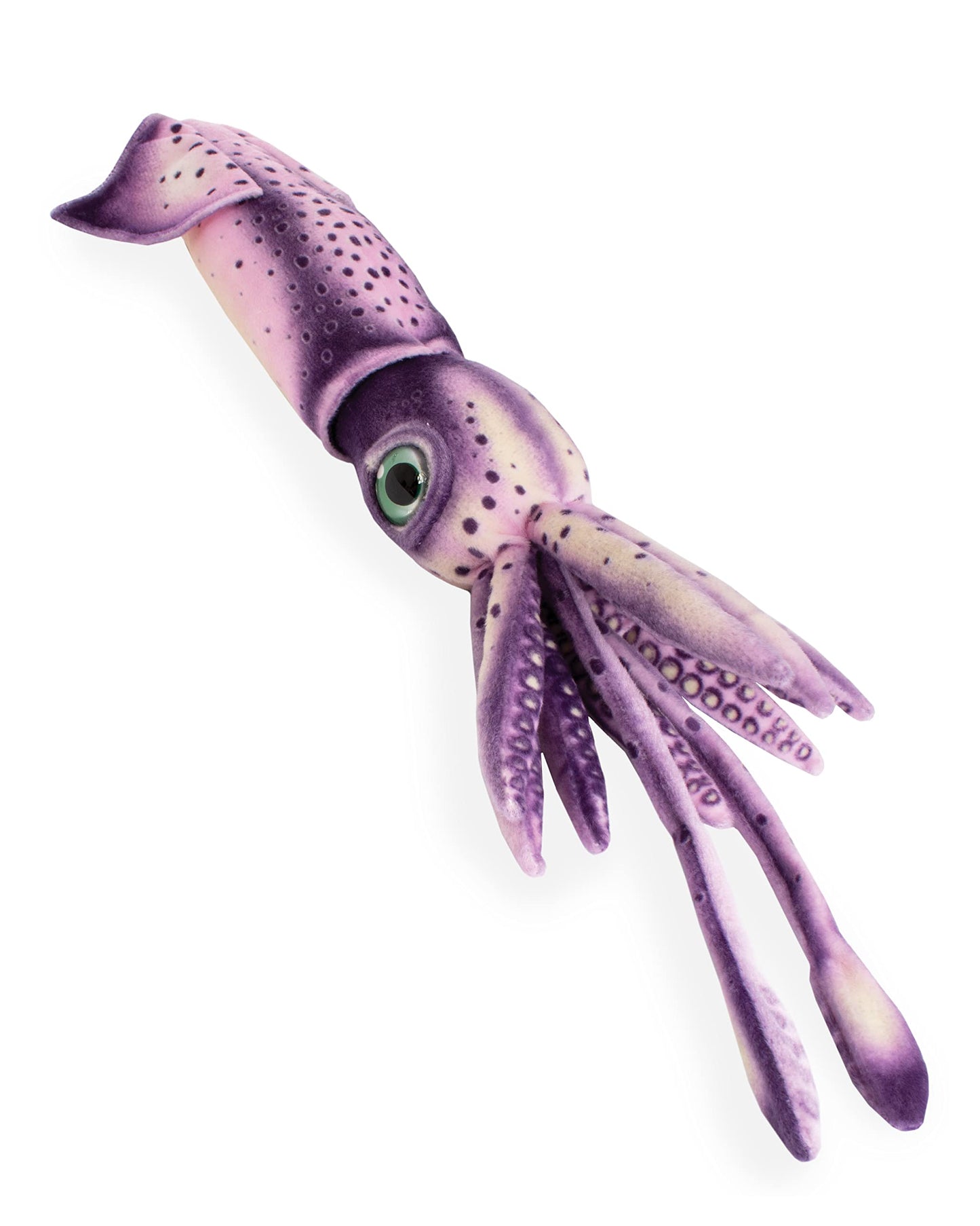 Real Planet Sea Life Plush - Realistic Stuffed Animal Gift For Kids All Ages, Ocean Marine Creature Plushie, Christmas Birthday Gifts (Purple Squid, 16') (16' Long)