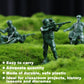 MCPINKY Army Men Toy Soldiers Playset, 100PCS Plastic Figures, Green, Medium, Perfect for Boys Birthday Gift and Christmas Stocking Stuffers