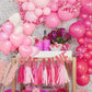 Infloral Pink Balloon Arch Kit Pink Rose Red Macaron Red Balloon Garland Kit Pink White Heart Balloons For Mother'S Day Wedding Valentines Day Proposal Anniversary Girl'S Birthday Party Decorations