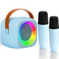 Mini Karaoke Machine For Kids,Portable Bluetooth Speaker With Wireless Microphone And Led Lights, Birthday Gifts For Girls Ages 4 For Kids Toddler,Gifts For Boys Birthday Gift (Blue)